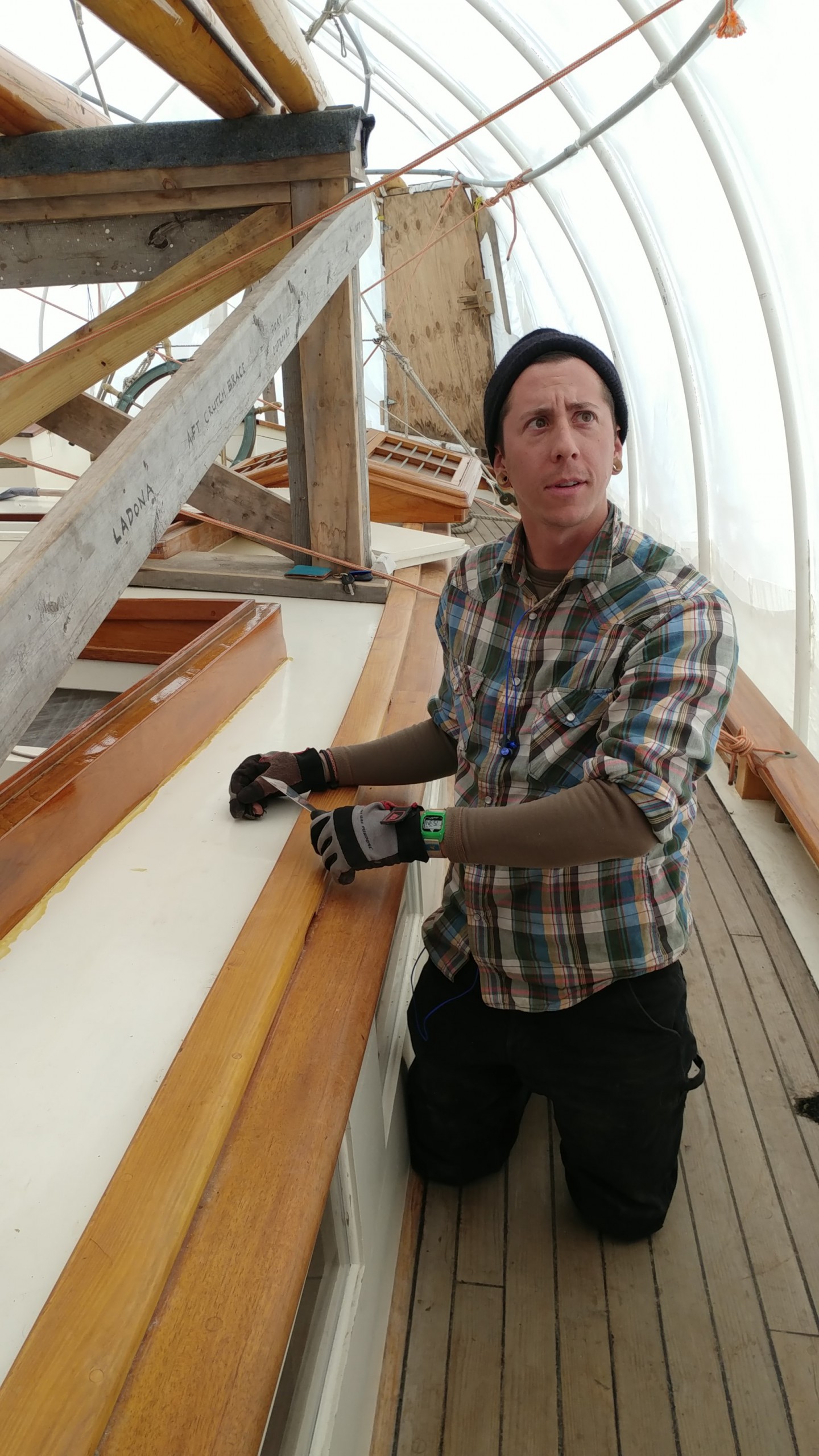 Spring projects on Schooner Ladona