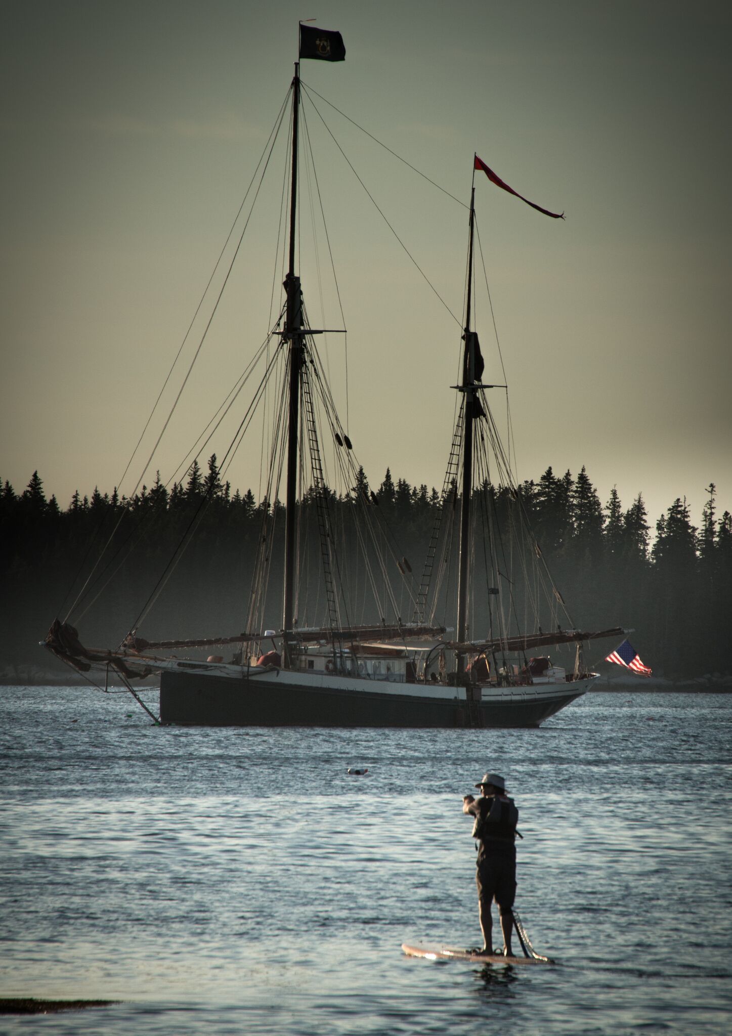 Angelique and paddleboarder
