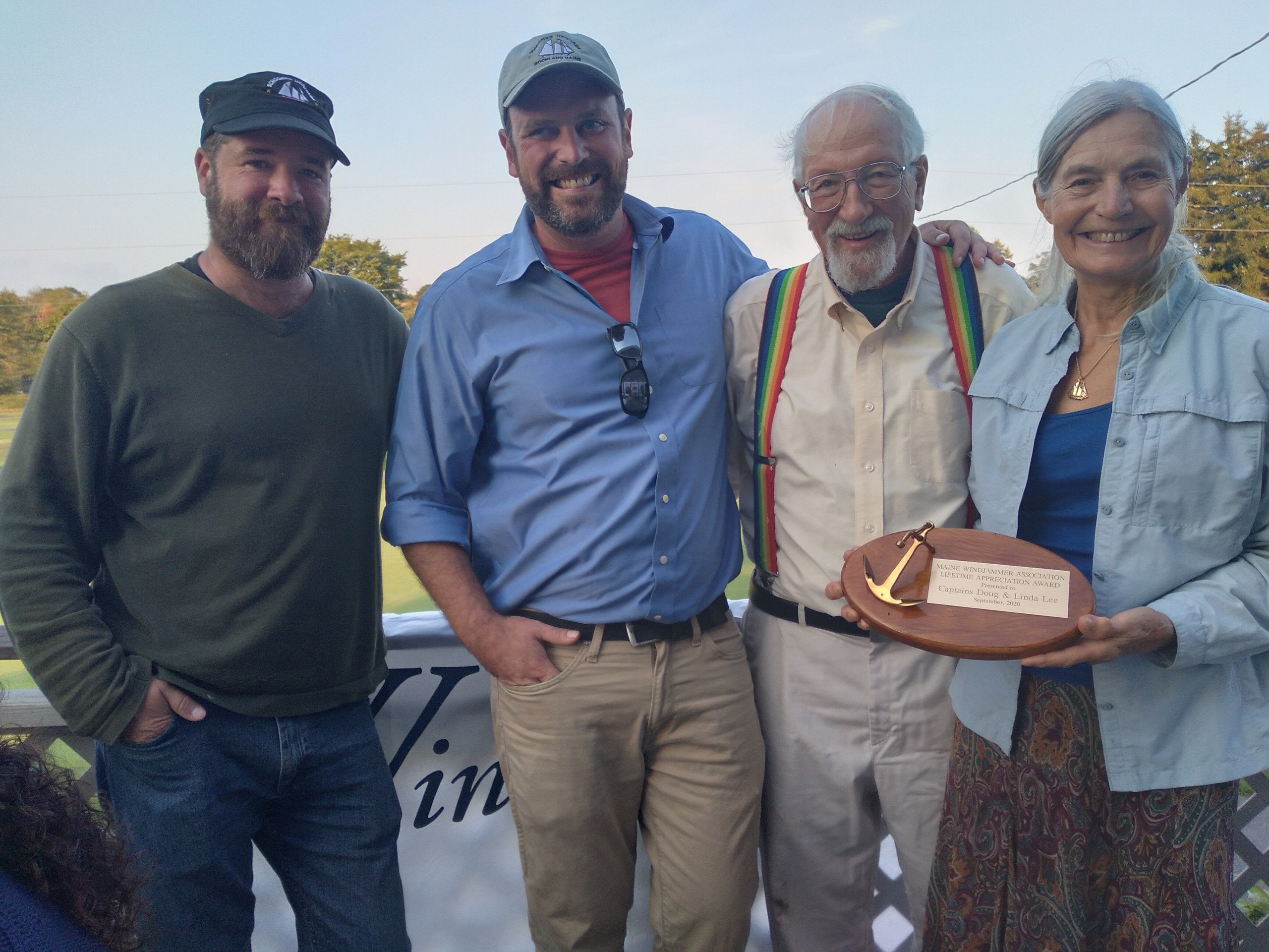 Old and new owners of Schooner Heritage