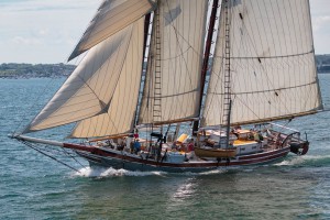 Schooner Lewis R French underway
