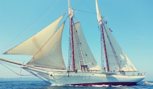 Schooner Mary Day on the way to Gilkey Harbor. Photo by Marti Mayne