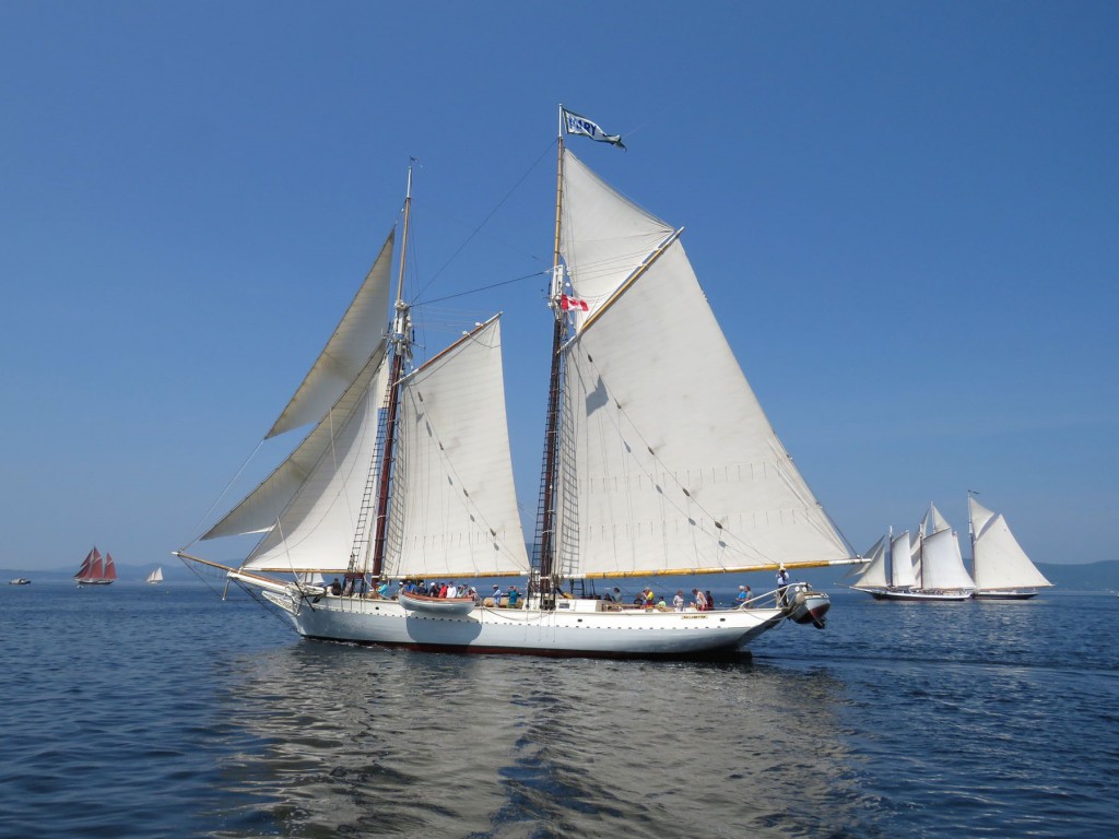 Schooner Mary Day racing in the Great Schooner Race. 