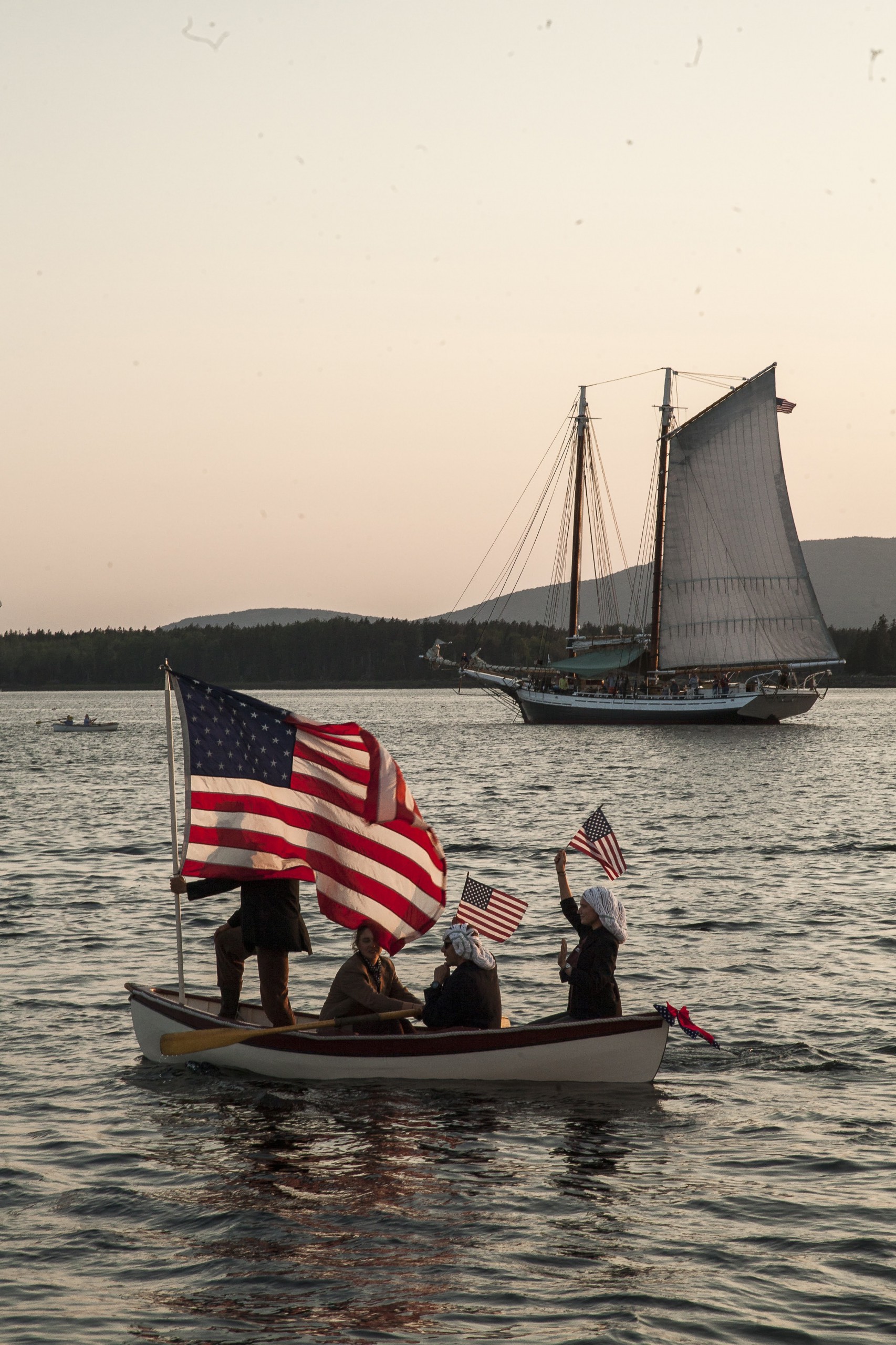 Small Boat Races - crew of J&E Riggin got Best Spirit Award for their July 4th costumes. 